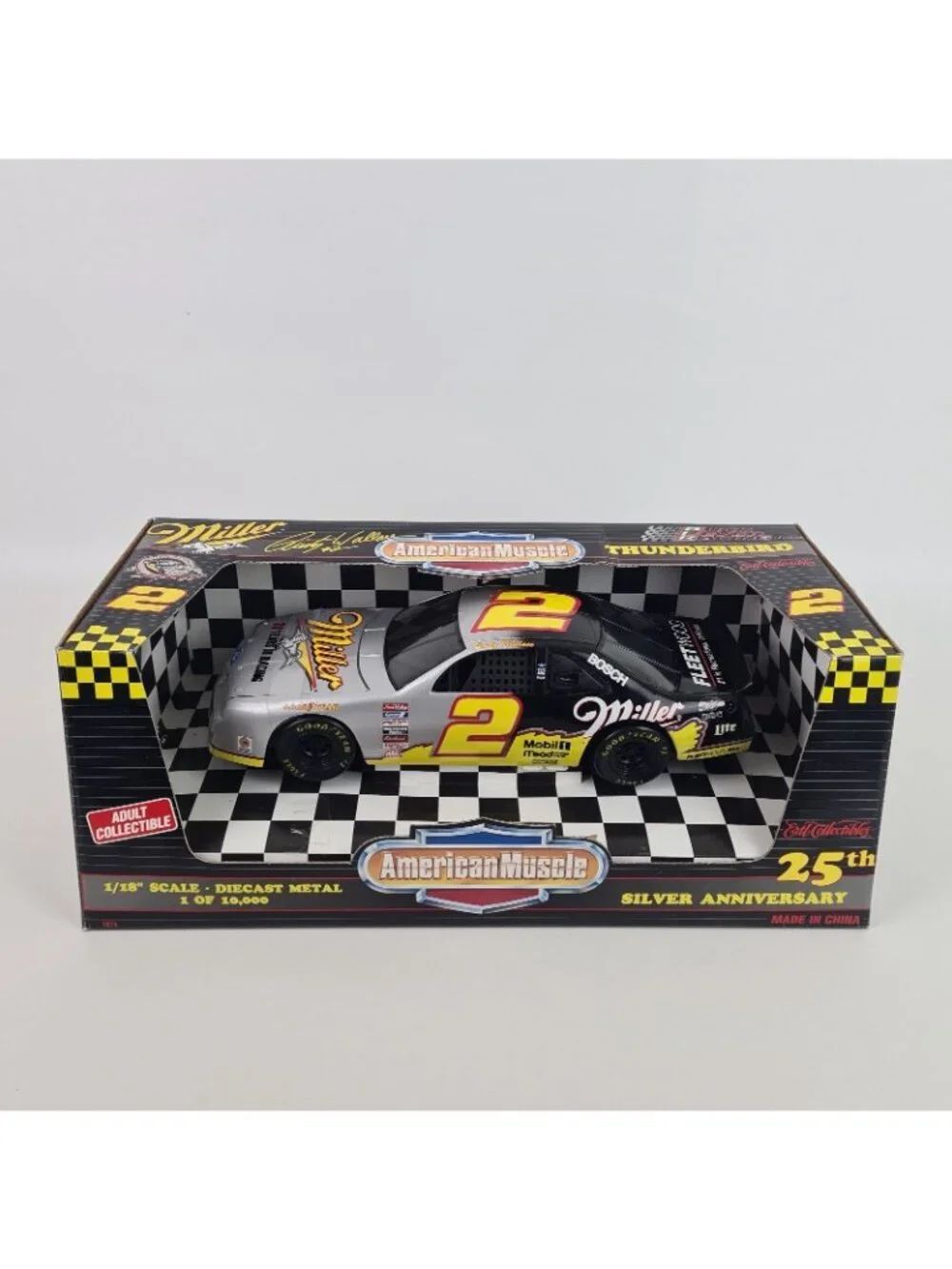 Set Of 3 ERTL American Muscle 1:18 DieCast #2 Wallace #11 Elliott #95 Green K3